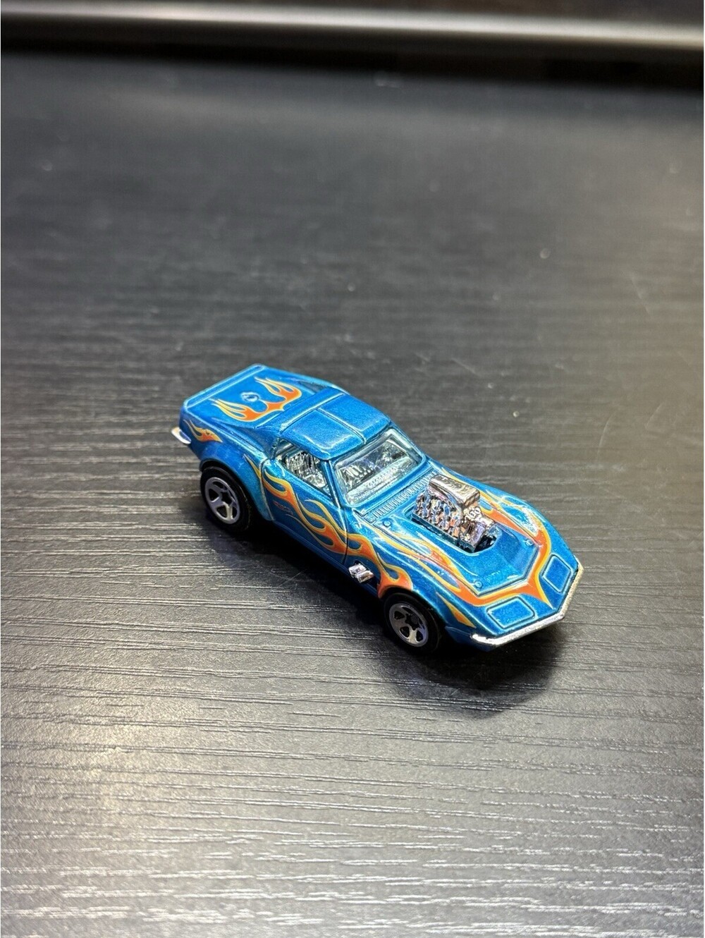 Hot Wheels 2018 Gas Monkey ’68 Corvette Blue Flames Nightburnerz Loose